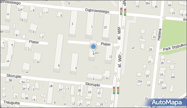 Piastów, Skorupki Ignacego Jana, ks., 4, mapa Piastów