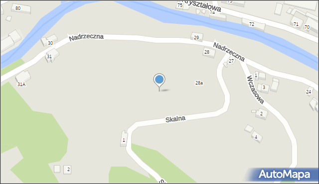 Piechowice, Skalna, 1d, mapa Piechowice