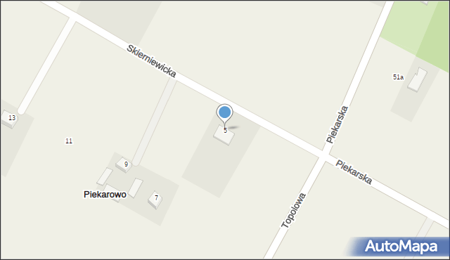 Piekarowo, Skierniewicka, 5, mapa Piekarowo