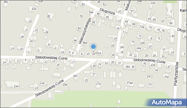 Piekary Śląskie, Skłodowskiej-Curie Marii, 12, mapa Piekary Śląskie