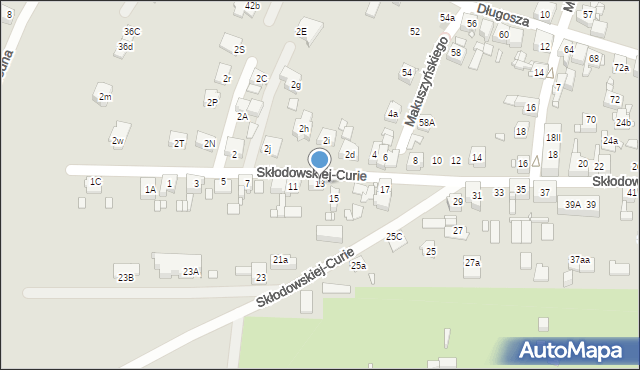 Piekary Śląskie, Skłodowskiej-Curie Marii, 13, mapa Piekary Śląskie