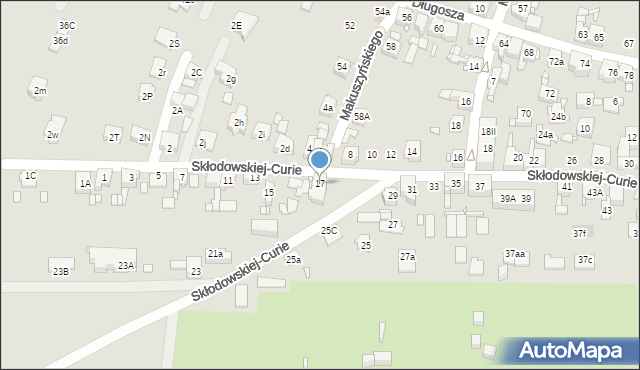 Piekary Śląskie, Skłodowskiej-Curie Marii, 17, mapa Piekary Śląskie