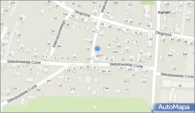 Piekary Śląskie, Skłodowskiej-Curie Marii, 18, mapa Piekary Śląskie