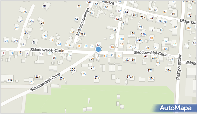 Piekary Śląskie, Skłodowskiej-Curie Marii, 31, mapa Piekary Śląskie