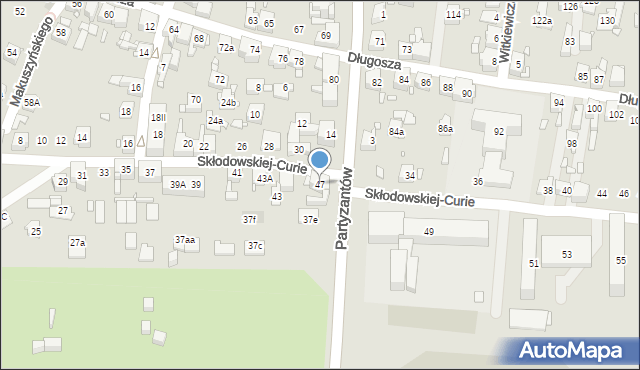 Piekary Śląskie, Skłodowskiej-Curie Marii, 47, mapa Piekary Śląskie