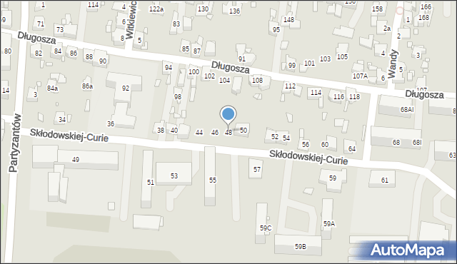 Piekary Śląskie, Skłodowskiej-Curie Marii, 48, mapa Piekary Śląskie