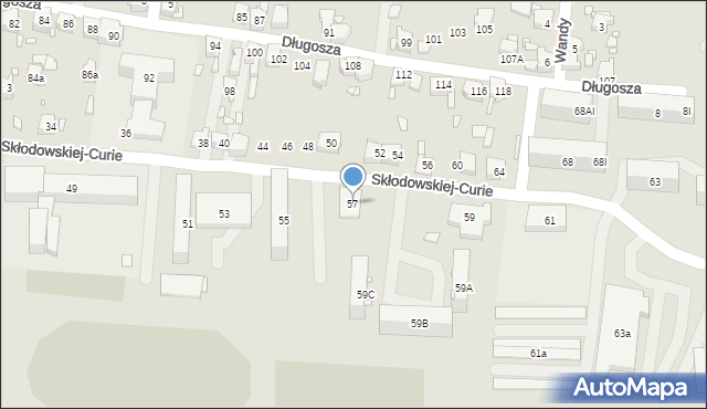Piekary Śląskie, Skłodowskiej-Curie Marii, 57, mapa Piekary Śląskie