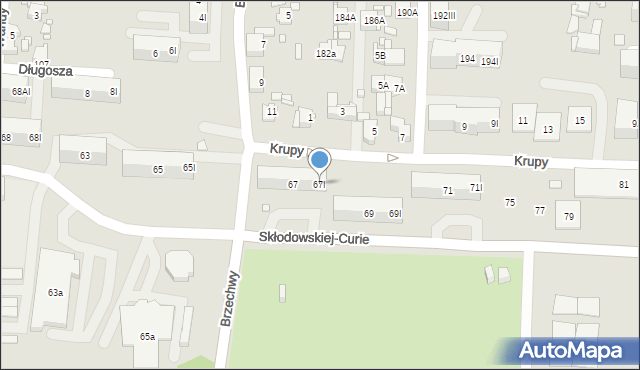 Piekary Śląskie, Skłodowskiej-Curie Marii, 67I, mapa Piekary Śląskie