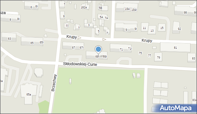 Piekary Śląskie, Skłodowskiej-Curie Marii, 69II, mapa Piekary Śląskie