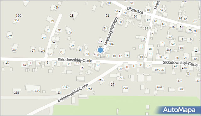 Piekary Śląskie, Skłodowskiej-Curie Marii, 8a, mapa Piekary Śląskie