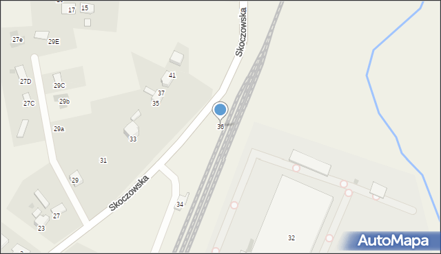 Pierściec, Skoczowska, 36, mapa Pierściec