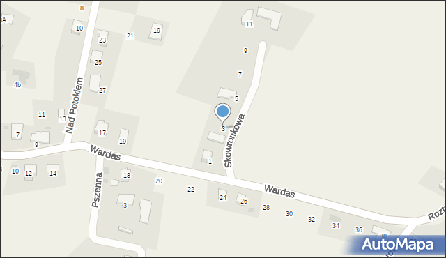 Pierściec, Skowronkowa, 3, mapa Pierściec