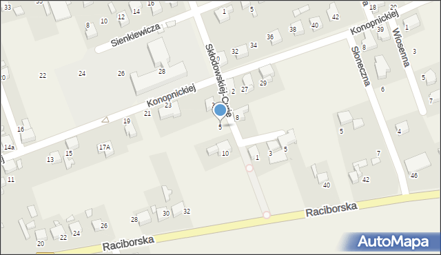 Pietrowice Wielkie, Skłodowskiej-Curie Marii, 5, mapa Pietrowice Wielkie