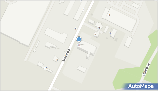 Piła, Składowa, 11, mapa Piły