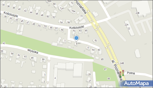 Piła, Skłodowskiej-Curie Marii, 3, mapa Piły