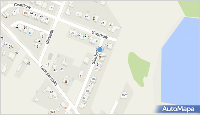 Pilchowice, Skarbnika, 28, mapa Pilchowice