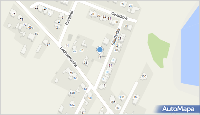 Pilchowice, Skarbnika, 3, mapa Pilchowice