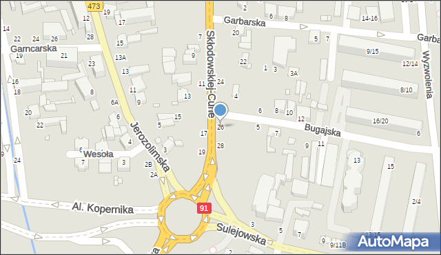 Piotrków Trybunalski, Skłodowskiej-Curie Marii, 26, mapa Piotrków Trybunalski