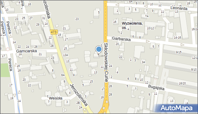Piotrków Trybunalski, Skłodowskiej-Curie Marii, 9A, mapa Piotrków Trybunalski