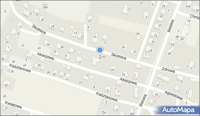 Pisarzowice, Skotnica, 1c, mapa Pisarzowice