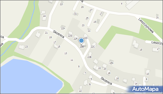 Pisarzowice, Skotnica, 22E, mapa Pisarzowice