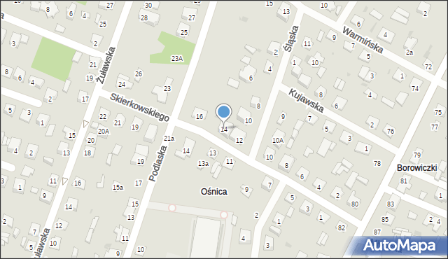 Płock, Skierkowskiego Władysława, ks., 14, mapa Płock