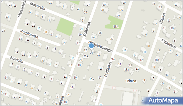 Płock, Skierkowskiego Władysława, ks., 21, mapa Płock