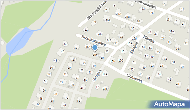 Płock, Skrajna, 40a, mapa Płock