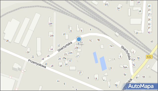 Płońsk, Skarżyńska, 13b, mapa Płońsk