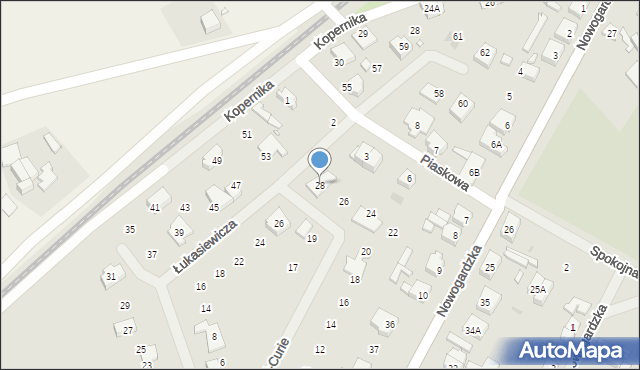 Płoty, Skłodowskiej-Curie Marii, 28, mapa Płoty