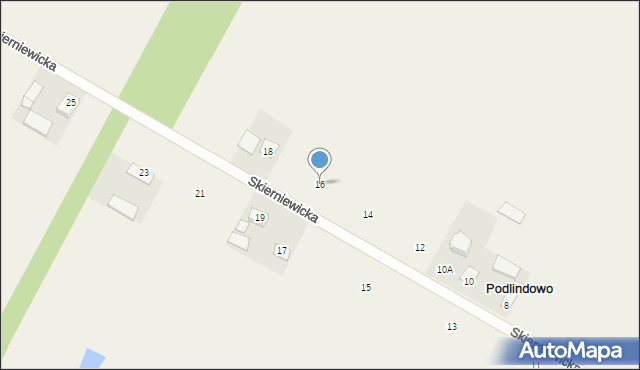 Podlindowo, Skierniewicka, 16, mapa Podlindowo