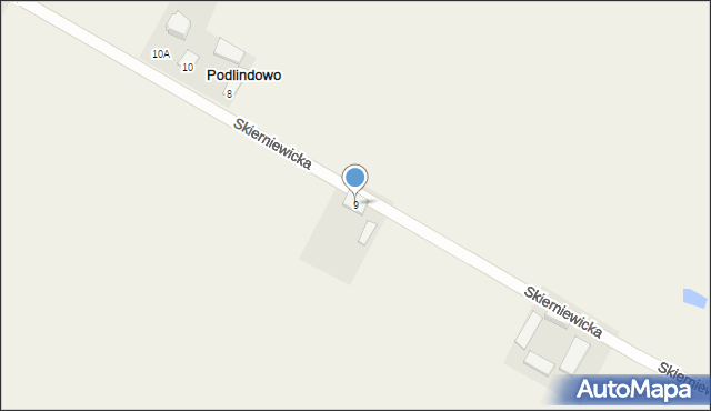 Podlindowo, Skierniewicka, 9, mapa Podlindowo