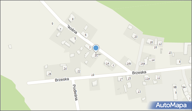 Pokój, Skośna, 1C, mapa Pokój