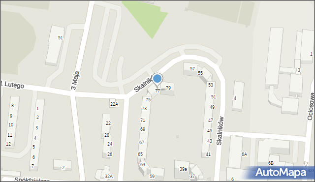 Polkowice, Skalników, 77, mapa Polkowice