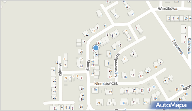Polkowice, Skargi Piotra, ks., 15, mapa Polkowice
