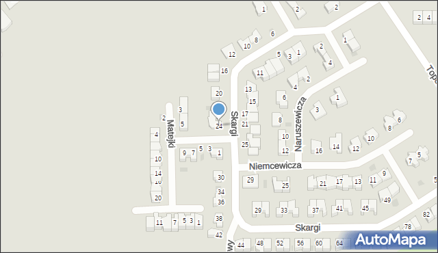 Polkowice, Skargi Piotra, ks., 24, mapa Polkowice