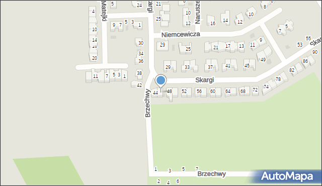 Polkowice, Skargi Piotra, ks., 46, mapa Polkowice