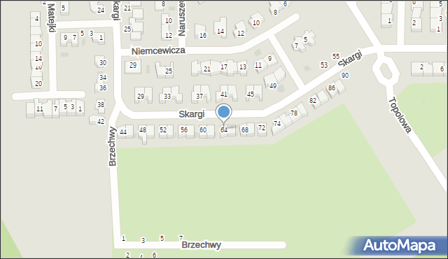 Polkowice, Skargi Piotra, ks., 64, mapa Polkowice