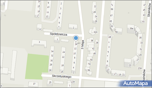 Polkowice, Skrzetuskiego, 14, mapa Polkowice