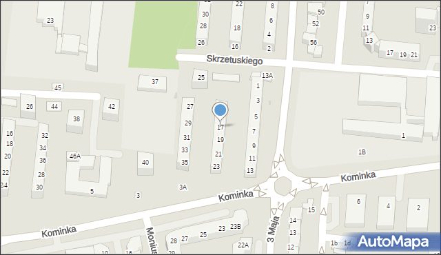 Polkowice, Skrzetuskiego, 17, mapa Polkowice