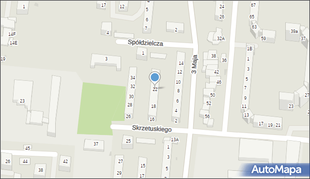 Polkowice, Skrzetuskiego, 22, mapa Polkowice