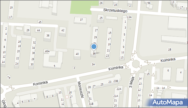 Polkowice, Skrzetuskiego, 35, mapa Polkowice