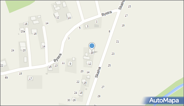 Poręba Spytkowska, Skalna, 10, mapa Poręba Spytkowska