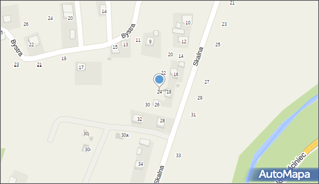 Poręba Spytkowska, Skalna, 24, mapa Poręba Spytkowska