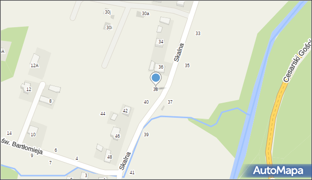 Poręba Spytkowska, Skalna, 38, mapa Poręba Spytkowska