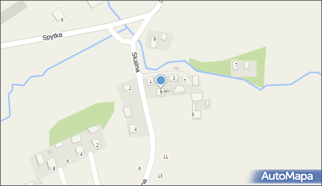 Poręba Spytkowska, Skalna, 5, mapa Poręba Spytkowska