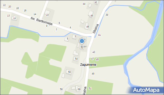 Poręba Spytkowska, Skalna, 52, mapa Poręba Spytkowska