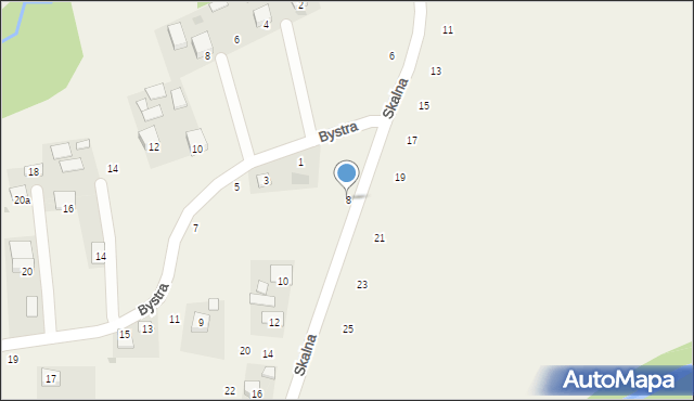 Poręba Spytkowska, Skalna, 8, mapa Poręba Spytkowska