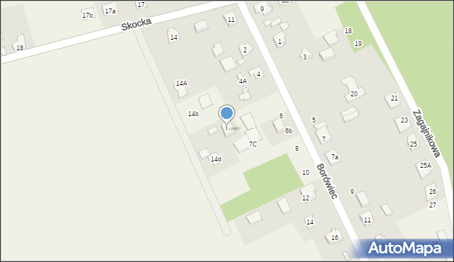 Potrzanowo, Skocka, 14c, mapa Potrzanowo