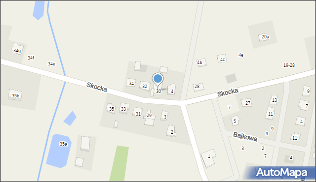 Potrzanowo, Skocka, 30, mapa Potrzanowo